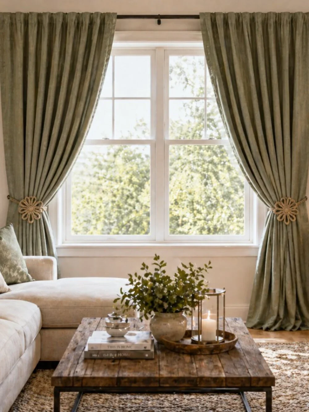 Sage Curtain Clip Family Room Accent